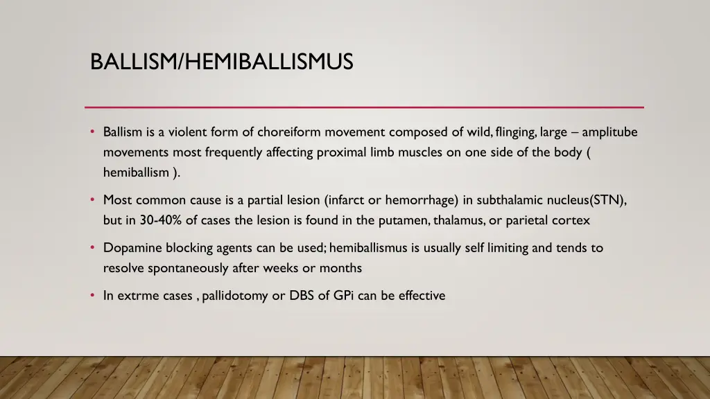 ballism hemiballismus