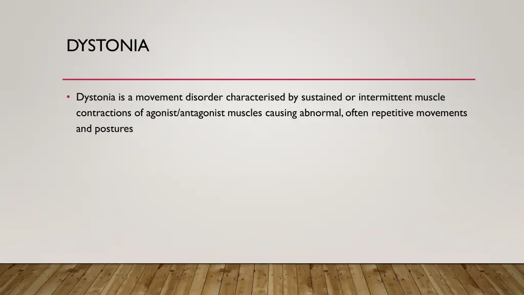 dystonia