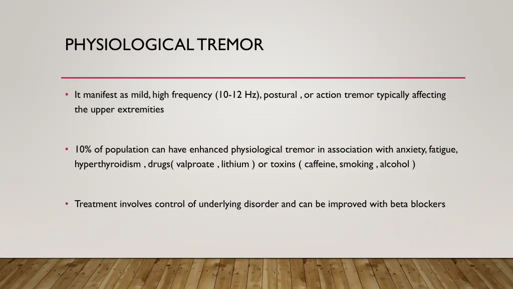physiological tremor
