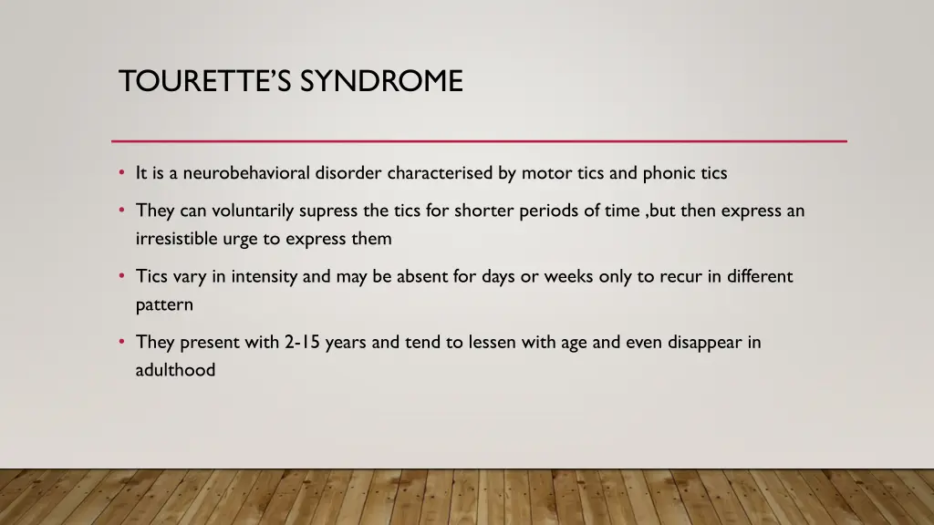 tourette s syndrome