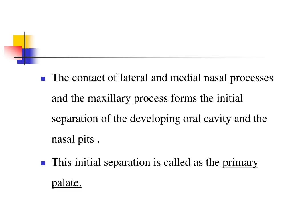 the contact of lateral and medial nasal processes