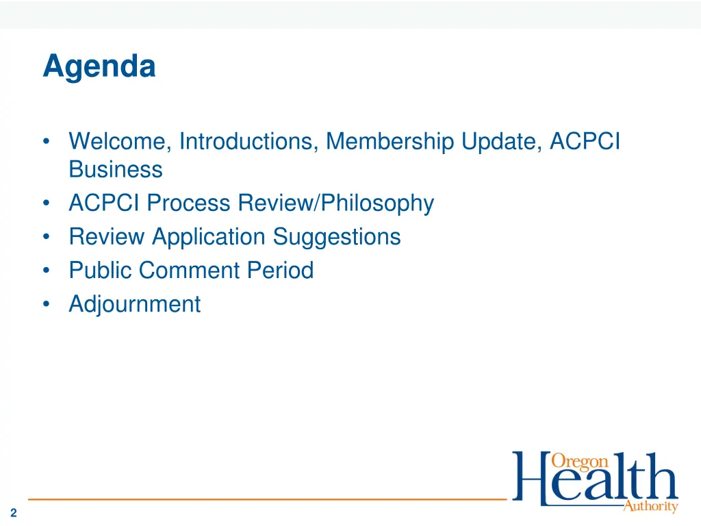 agenda
