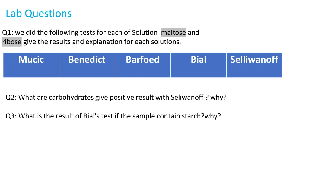 lab questions