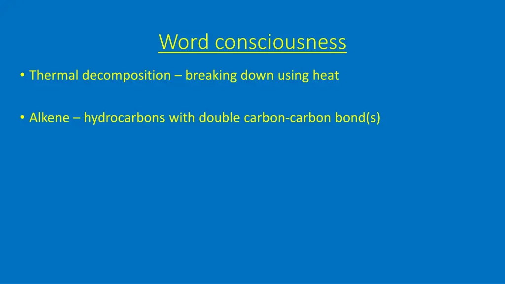 word consciousness