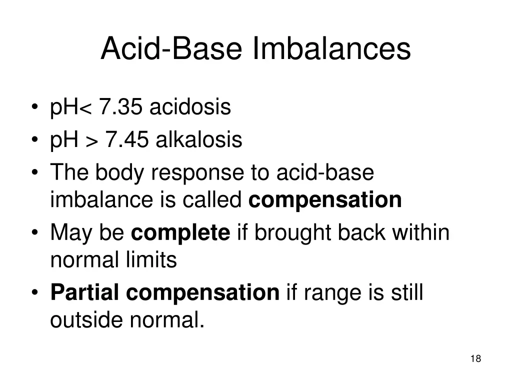 acid base imbalances