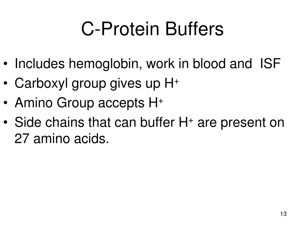 c protein buffers