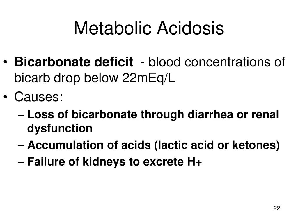 metabolic acidosis