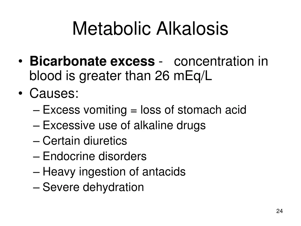 metabolic alkalosis