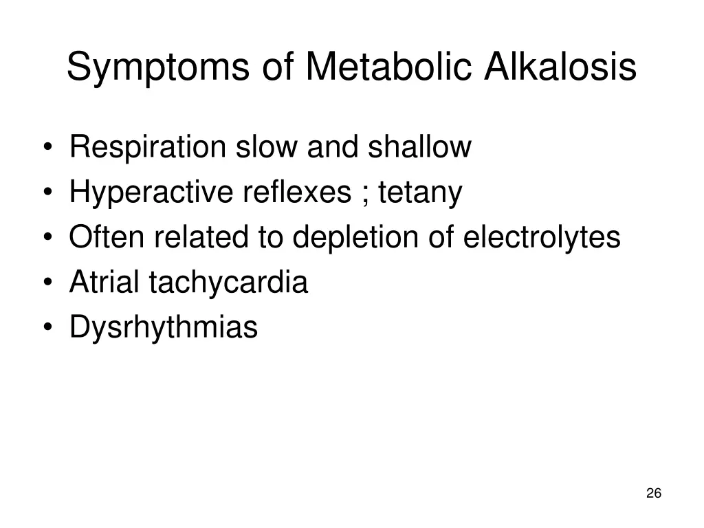 symptoms of metabolic alkalosis