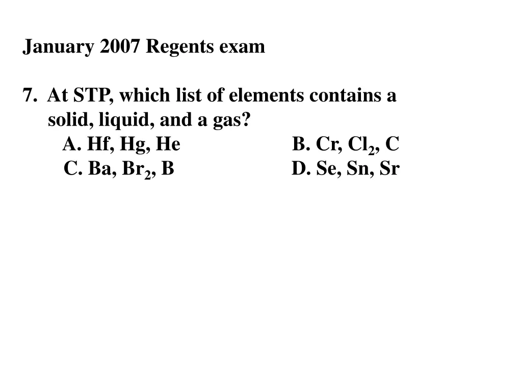 january 2007 regents exam 2