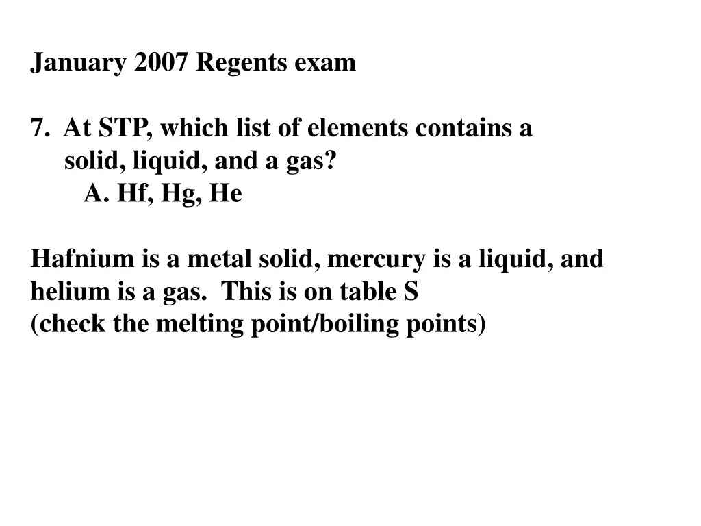 january 2007 regents exam 3
