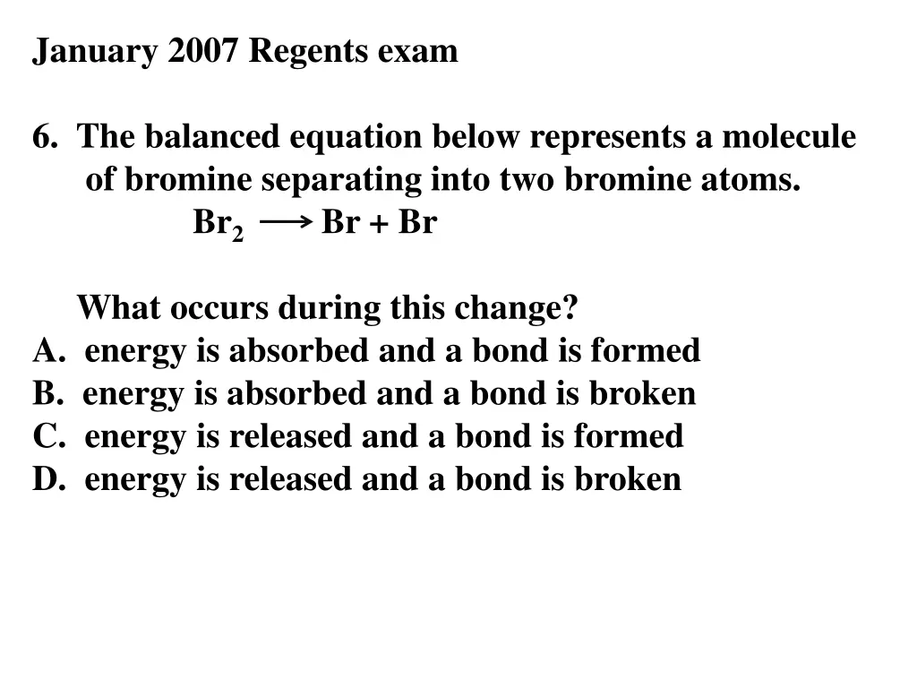 january 2007 regents exam