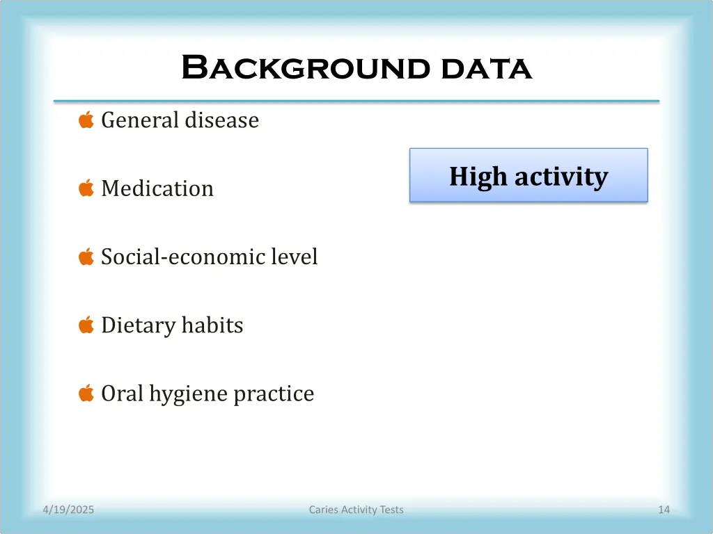 background data