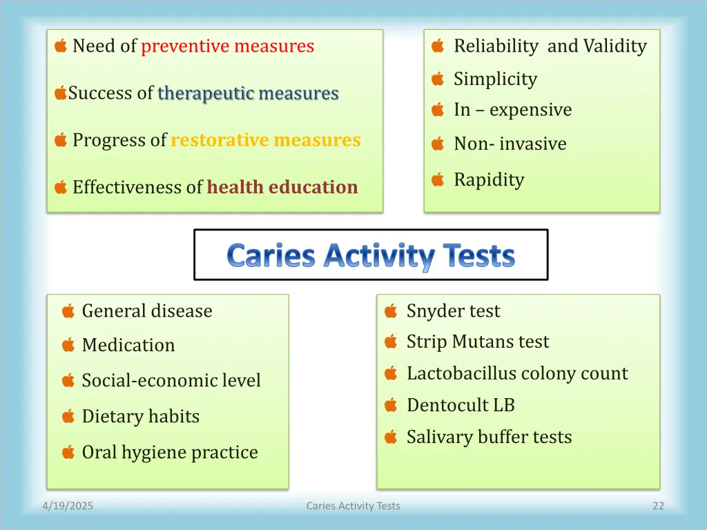 need of preventive measures