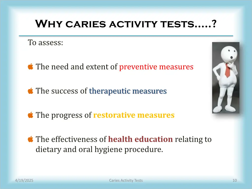 why caries activity tests