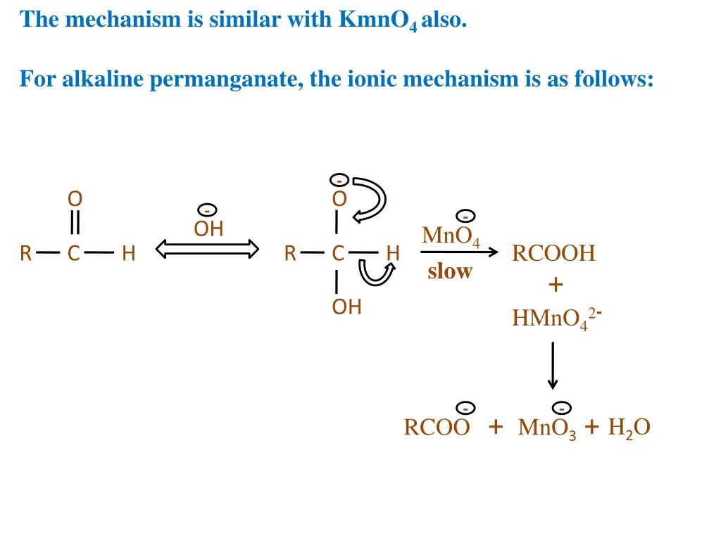 the mechanism is similar with kmno 4 also