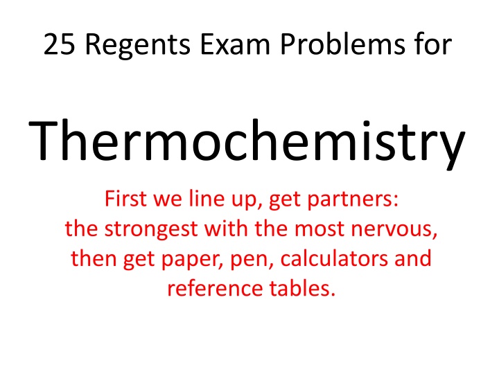 25 regents exam problems for