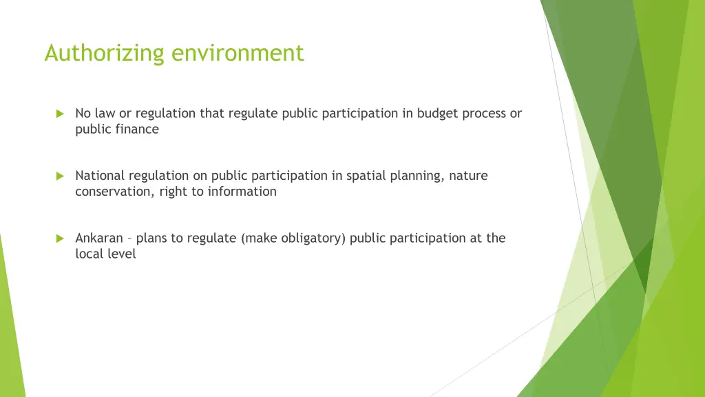 authorizing environment
