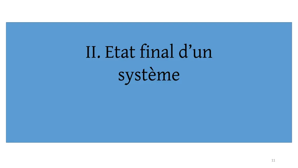 ii etat final d un syst me