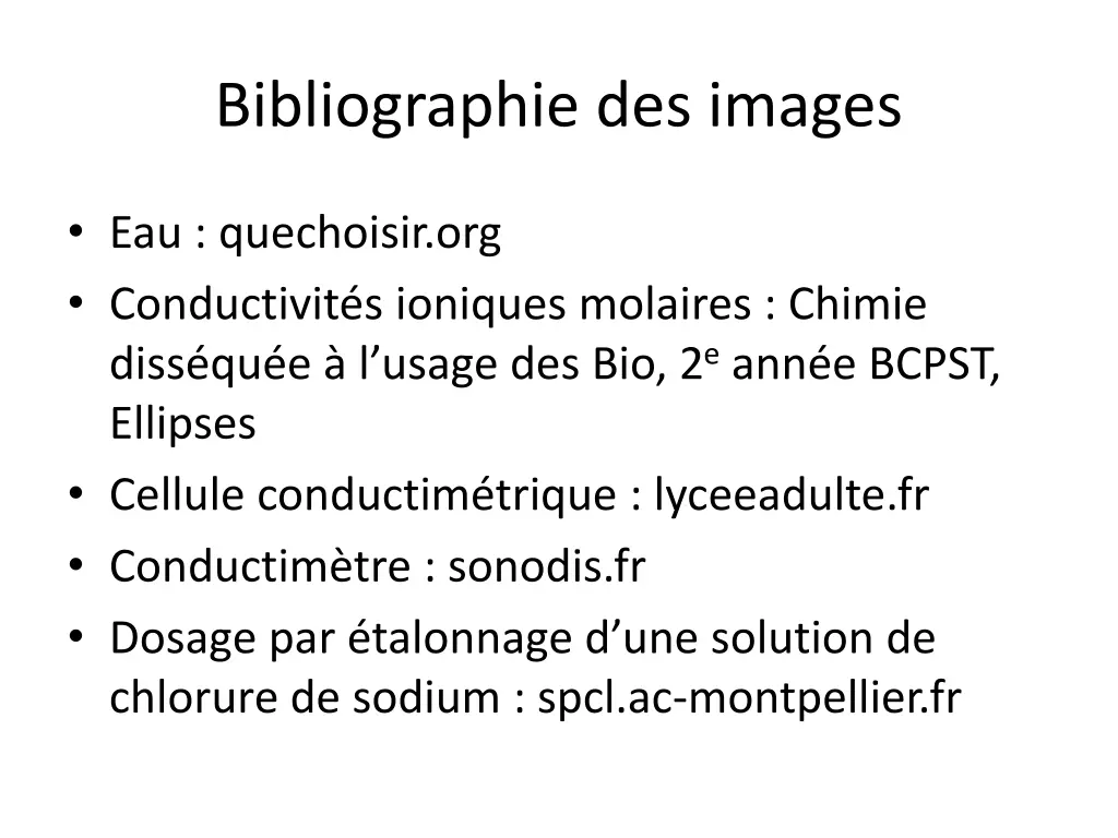 bibliographie des images