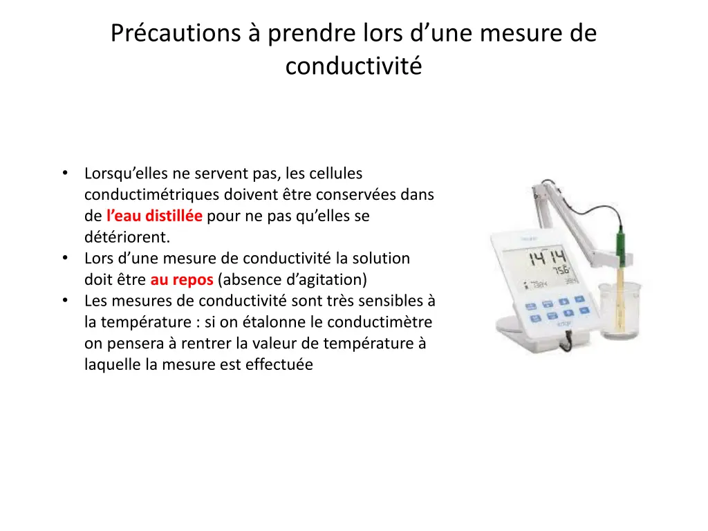 pr cautions prendre lors d une mesure