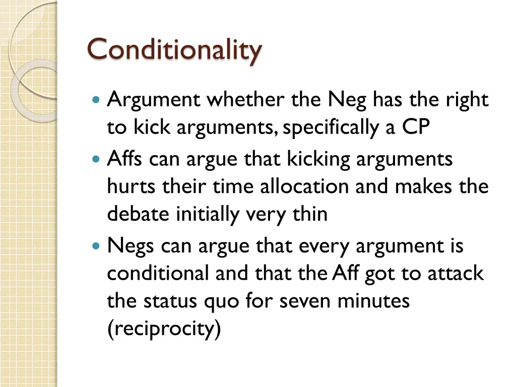 conditionality