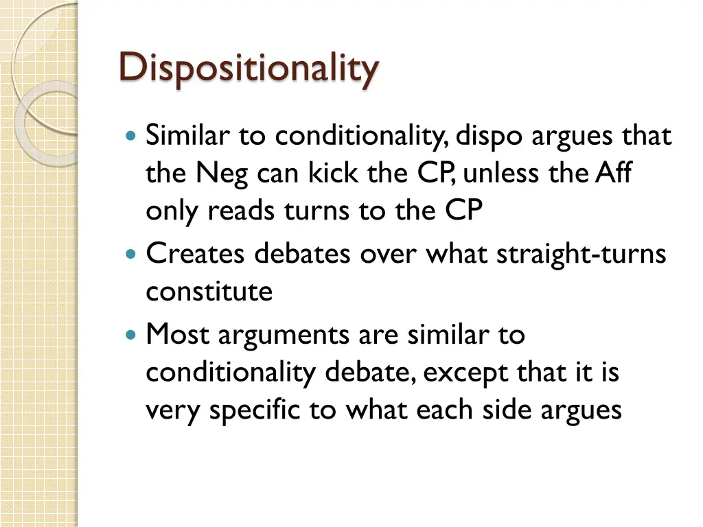 dispositionality