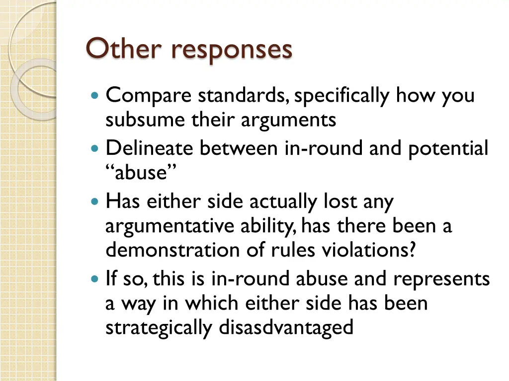 other responses