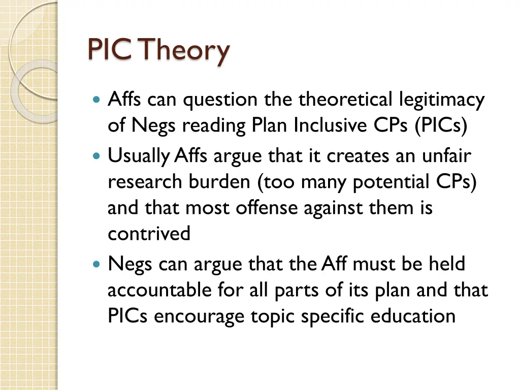 pic theory