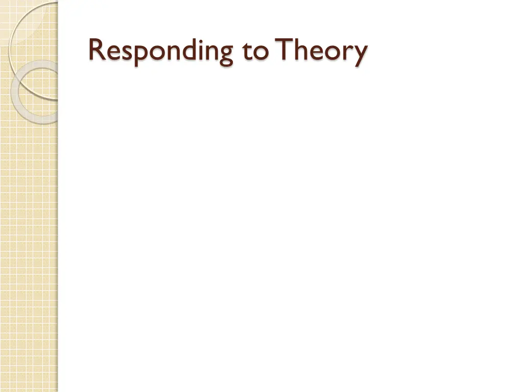 responding to theory