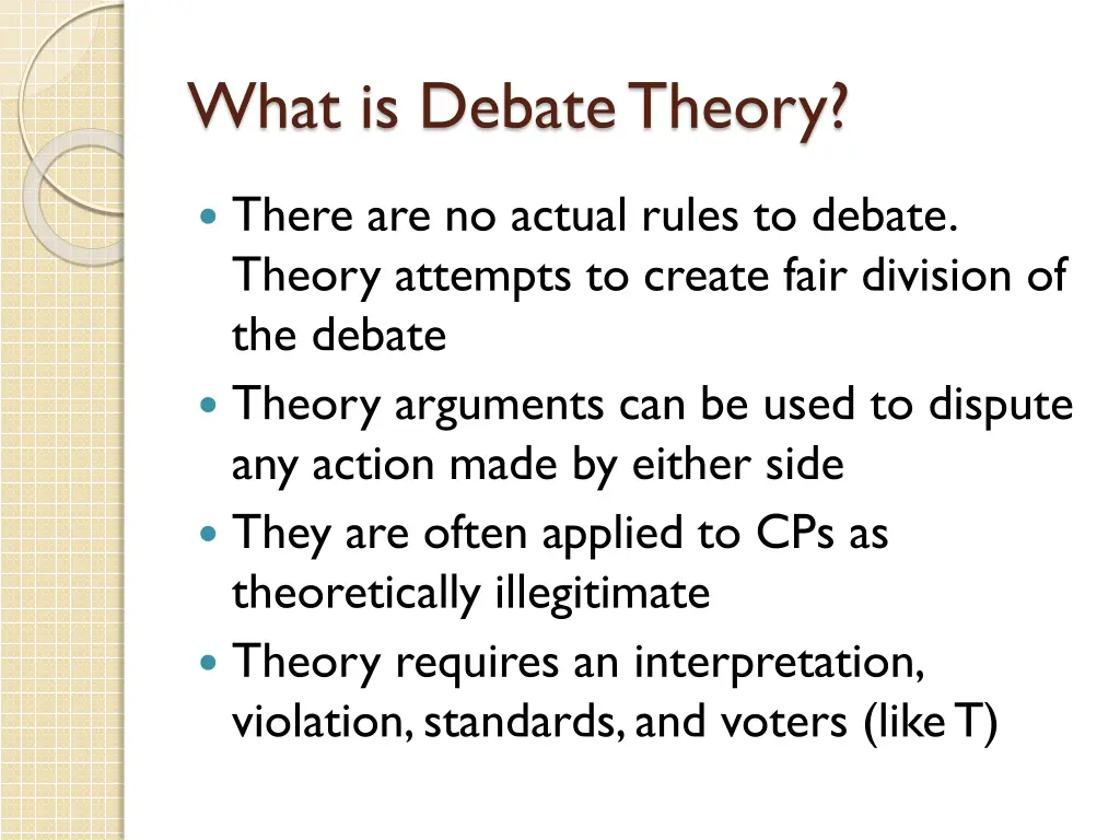 what is debate theory