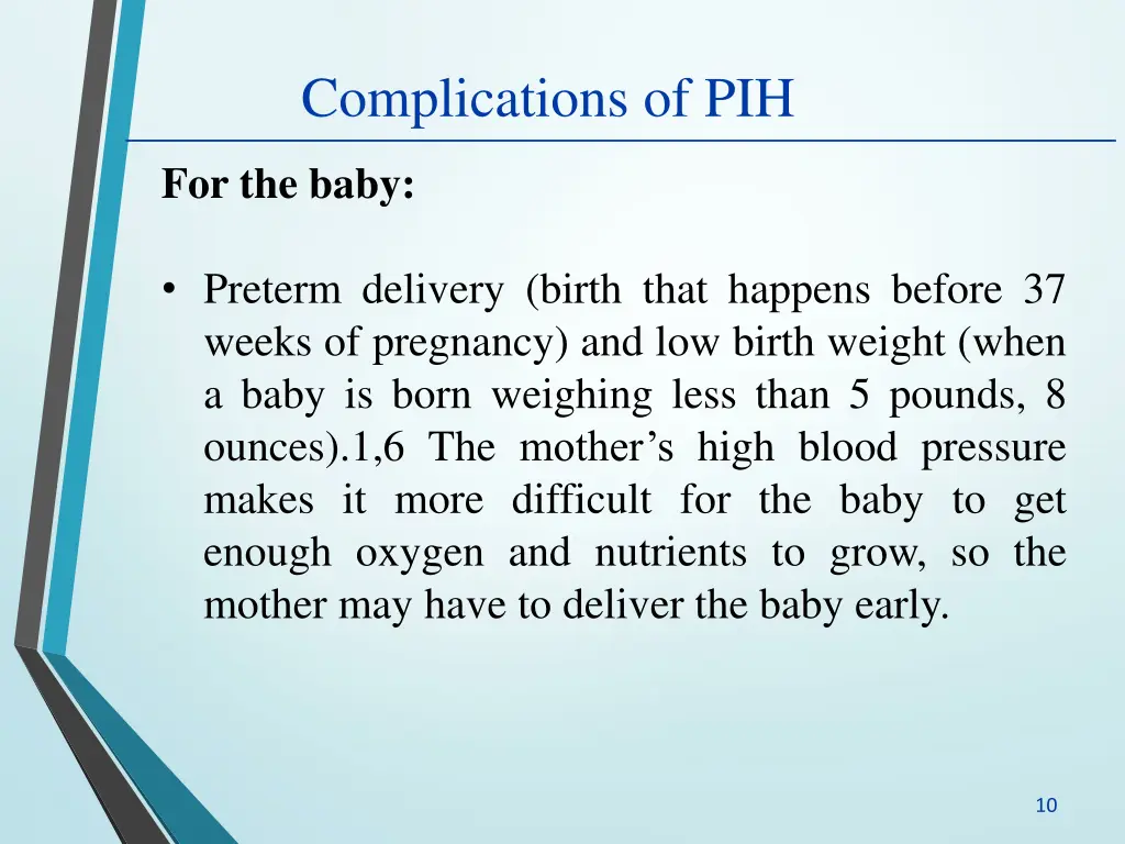 complications of pih 1