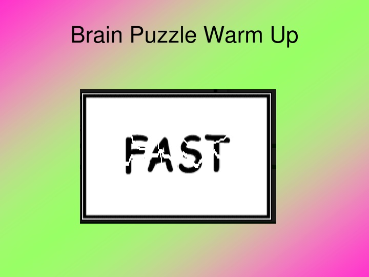 brain puzzle warm up
