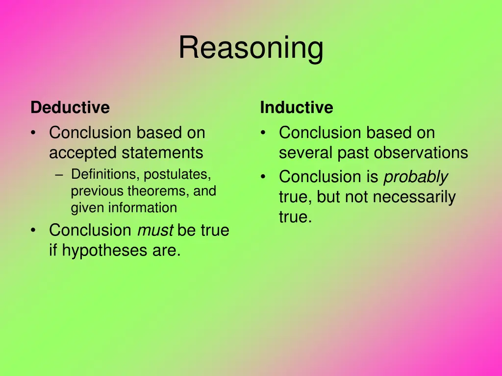 reasoning