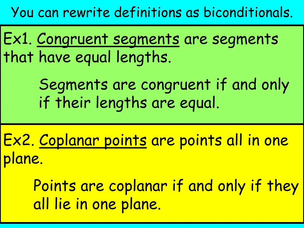 you can rewrite definitions as biconditionals