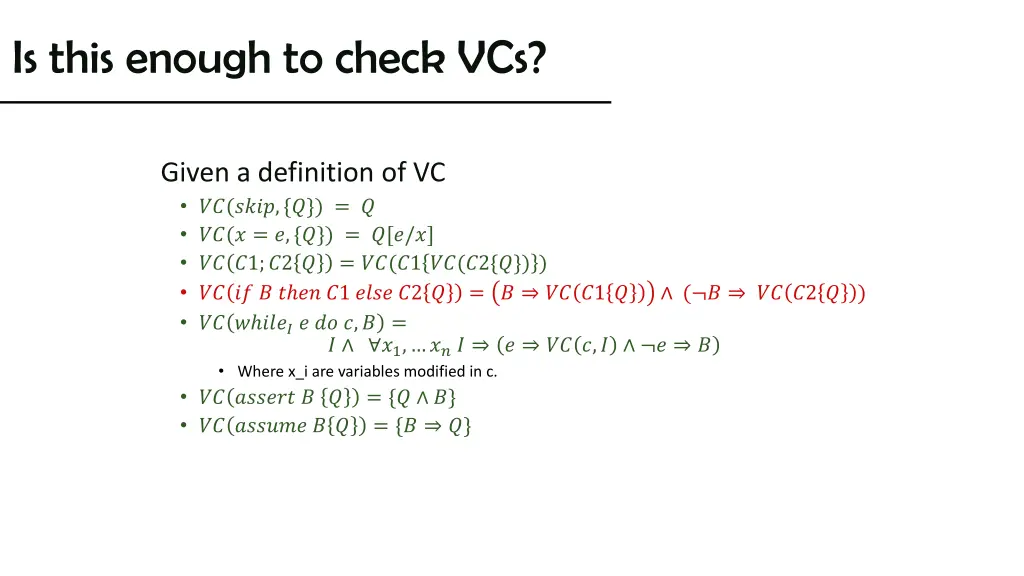 is this enough to check vcs 1