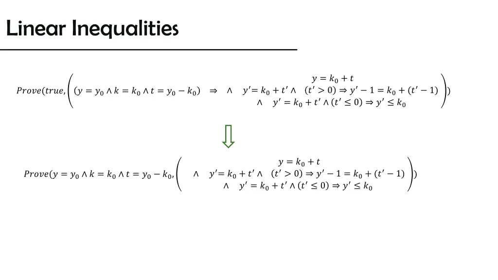 linear inequalities