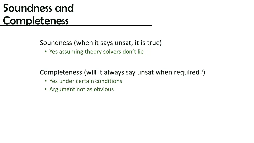 soundness and completeness