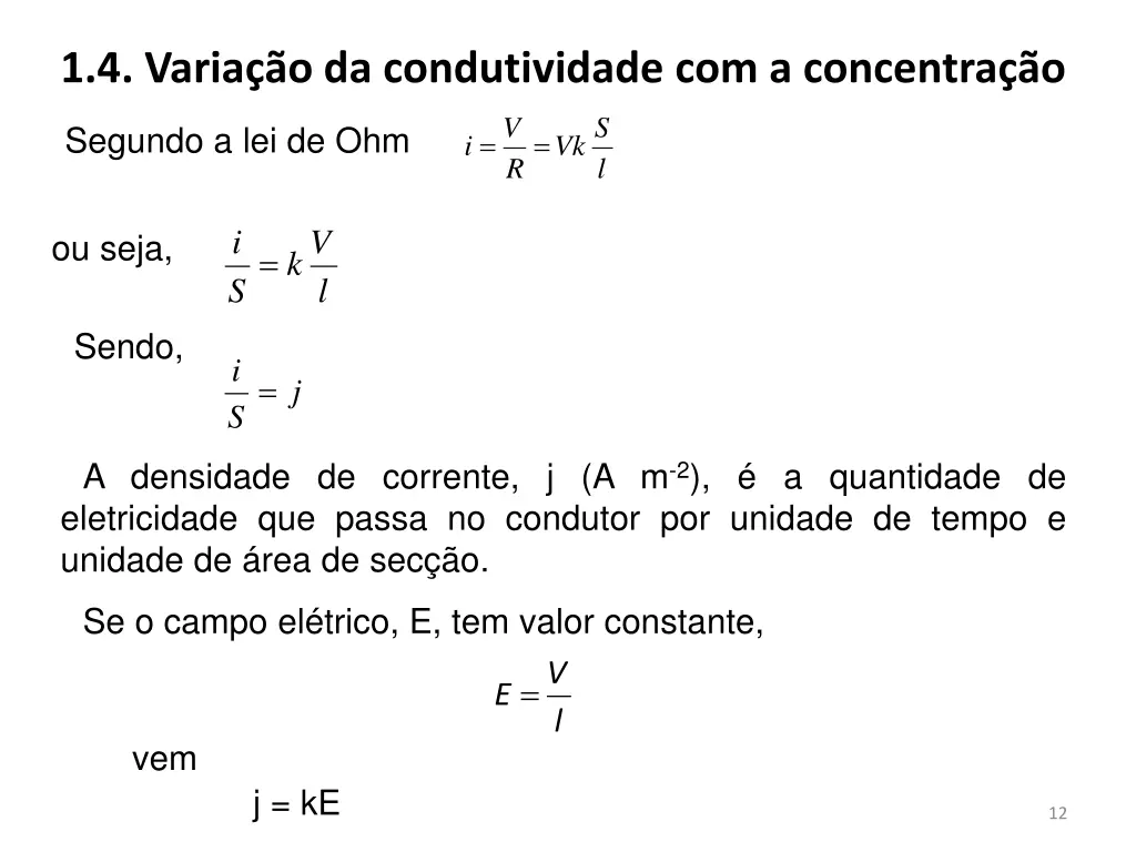 1 4 varia o da condutividade com a concentra o