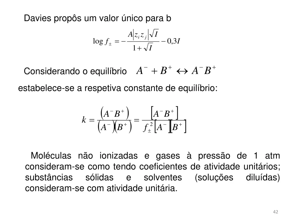 davies prop s um valor nico para b