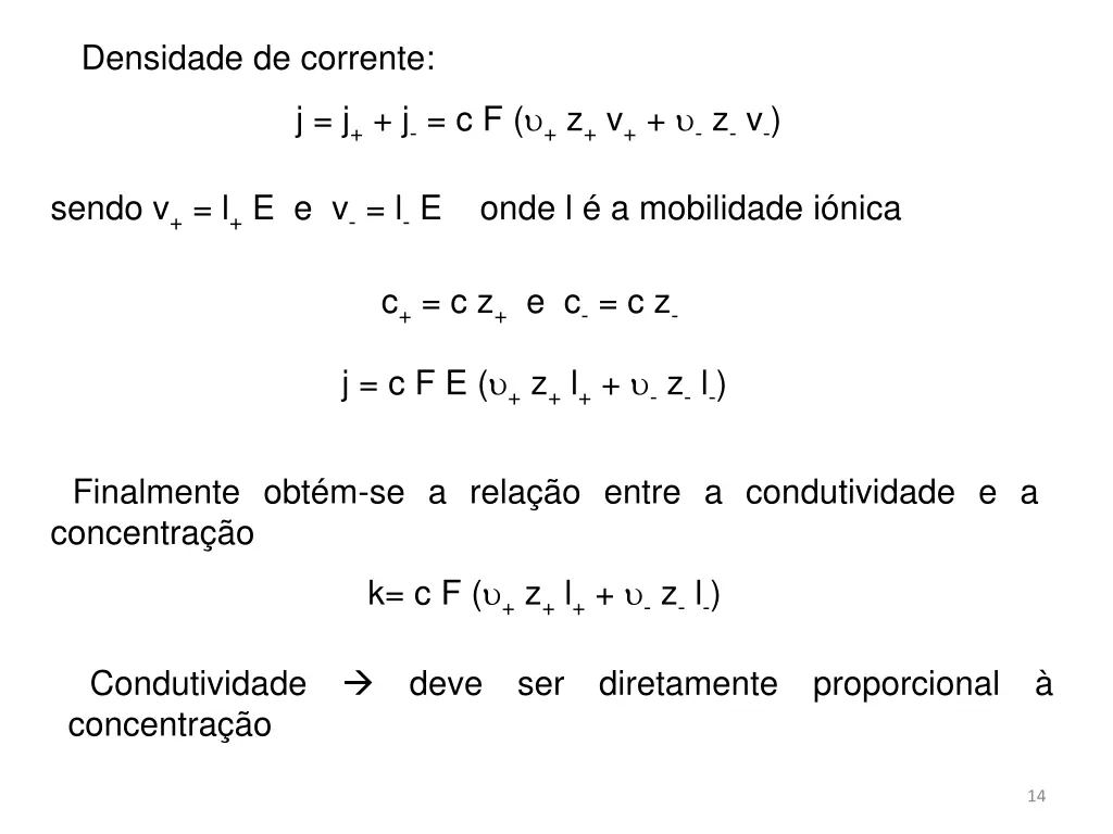 densidade de corrente