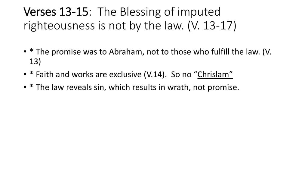verses 13 verses 13 15 righteousness 2