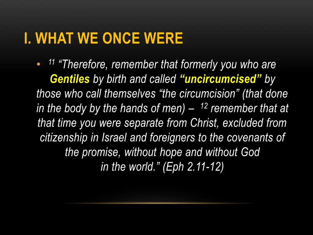 i what we once were