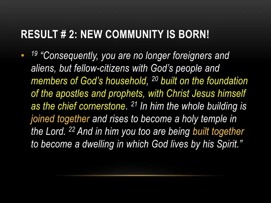 result 2 new community is born