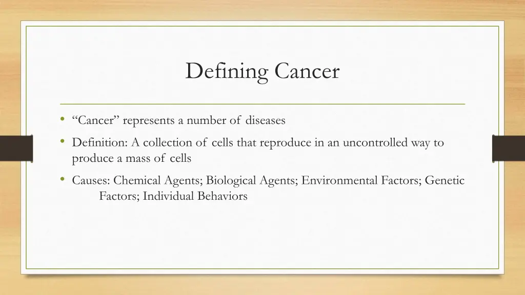 defining cancer