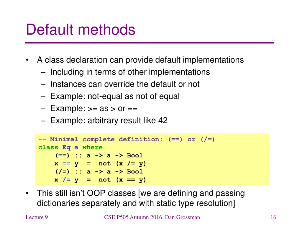 default methods