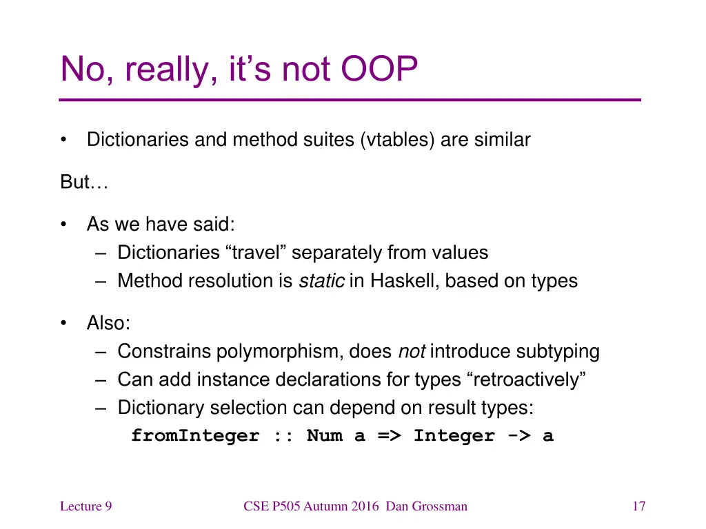 no really it s not oop