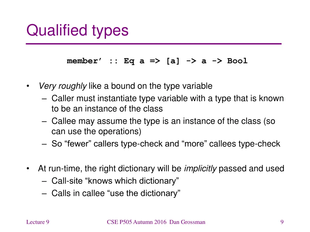 qualified types