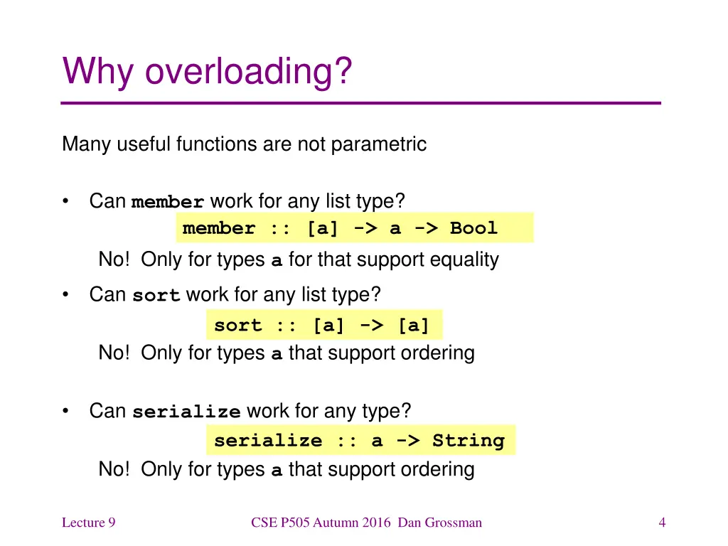 why overloading