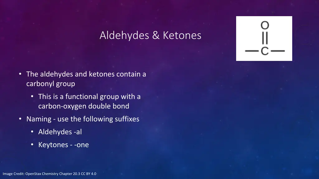 aldehydes ketones